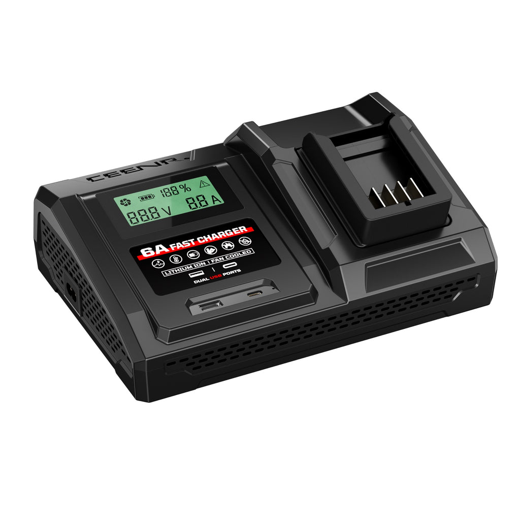 6 Amp Fast Charger for Craftsman 20V Max Lithium-Ion Battery Pack