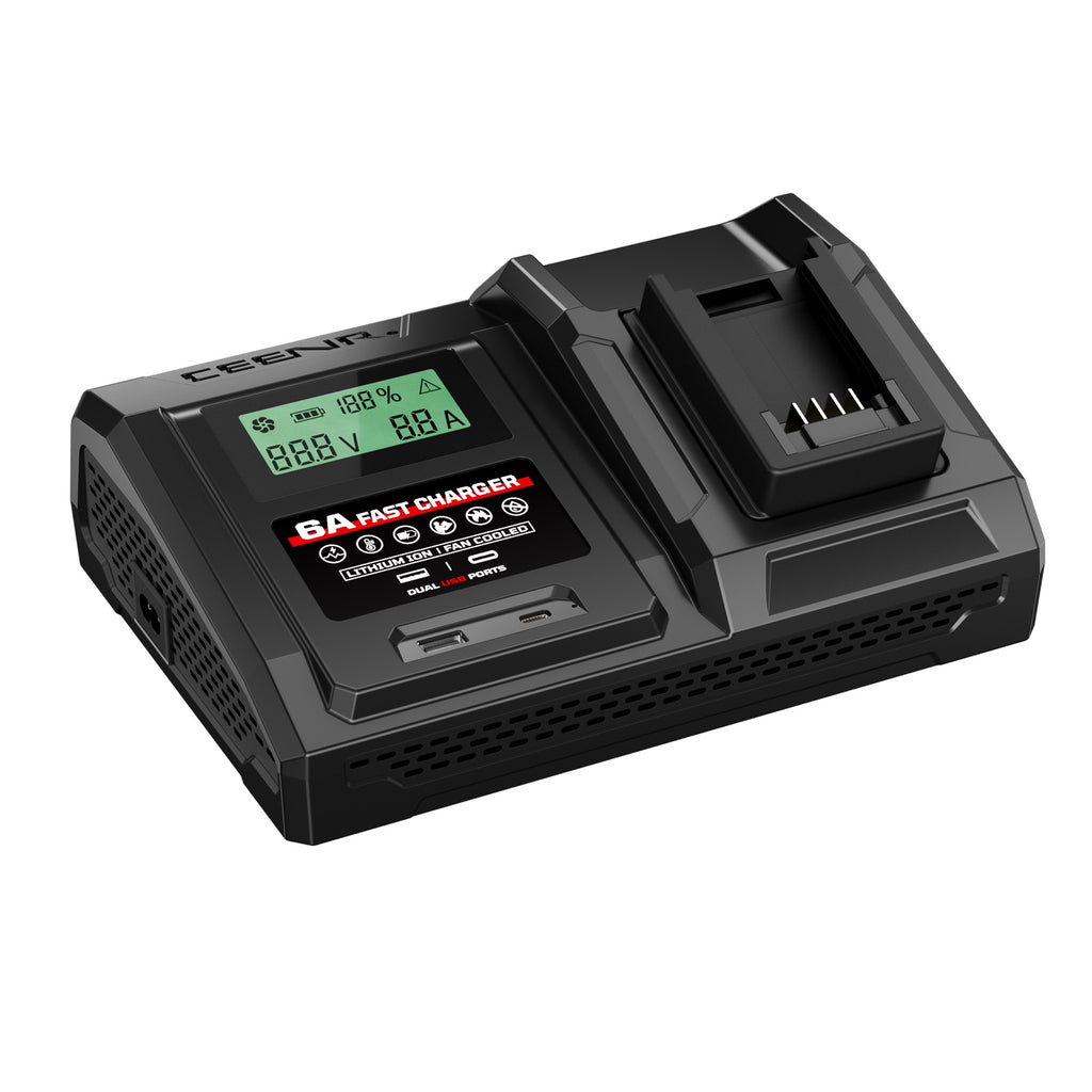 6 Amp Fast Charger for Porter Cable 20V Max Lithium-Ion Battery Pack