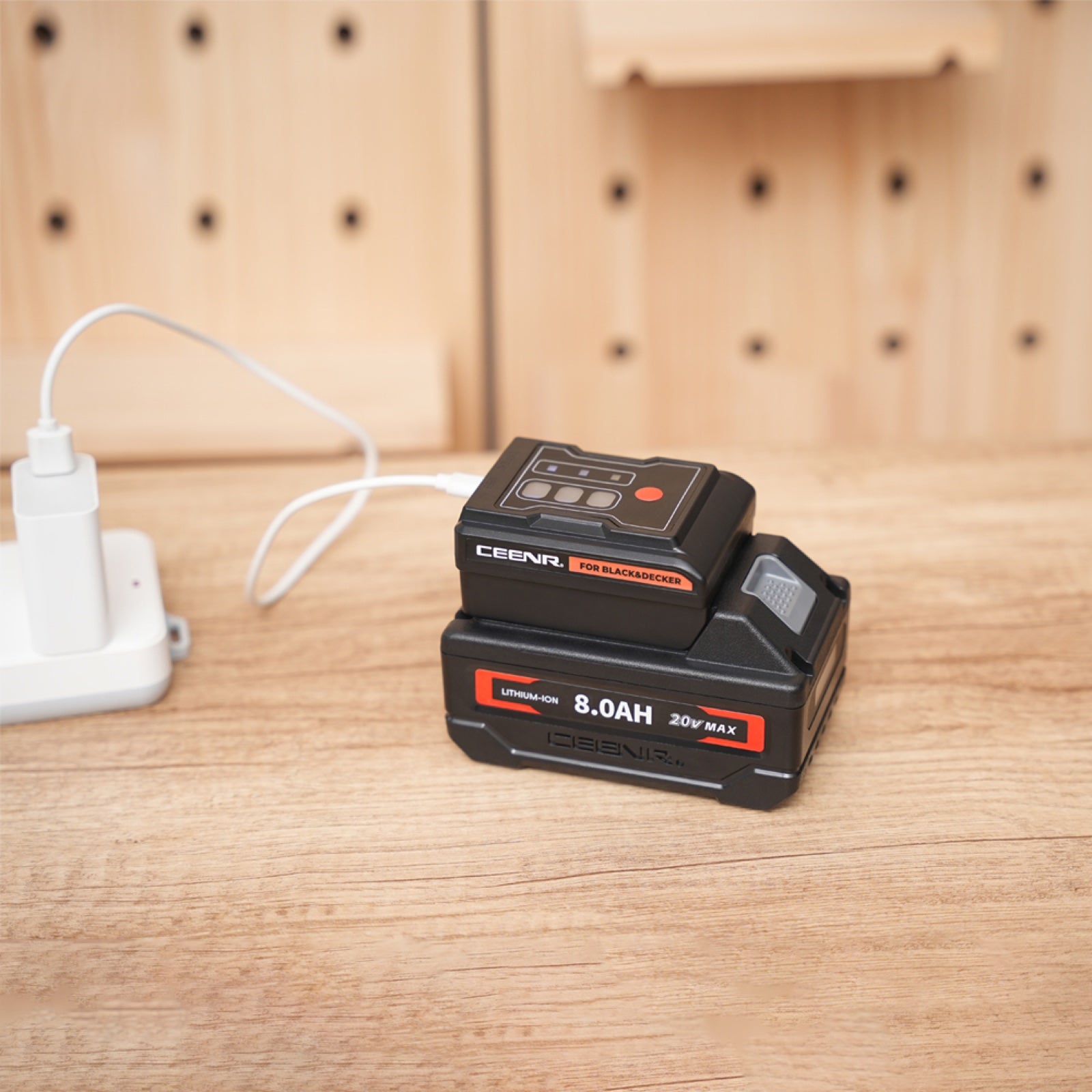 CEENR 45W USB-C Power Bank Adapter for BLACK+DECKER 20V Max Batteries