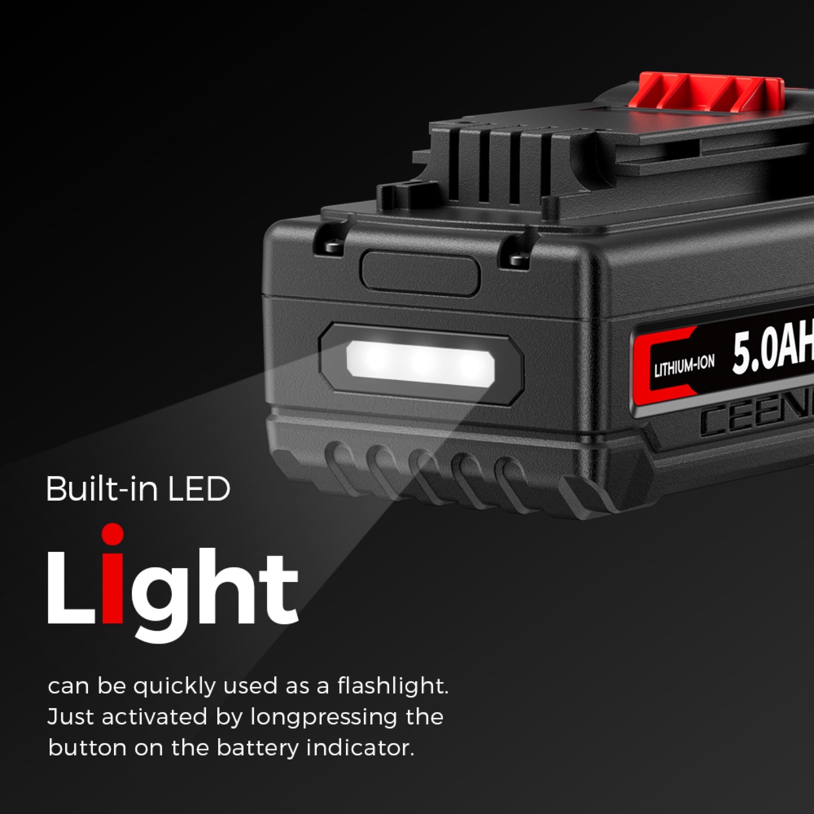 CEENR 5.0Ah Battery for Black and Decker 18V(20V Max) | Replacement Model LBXR20