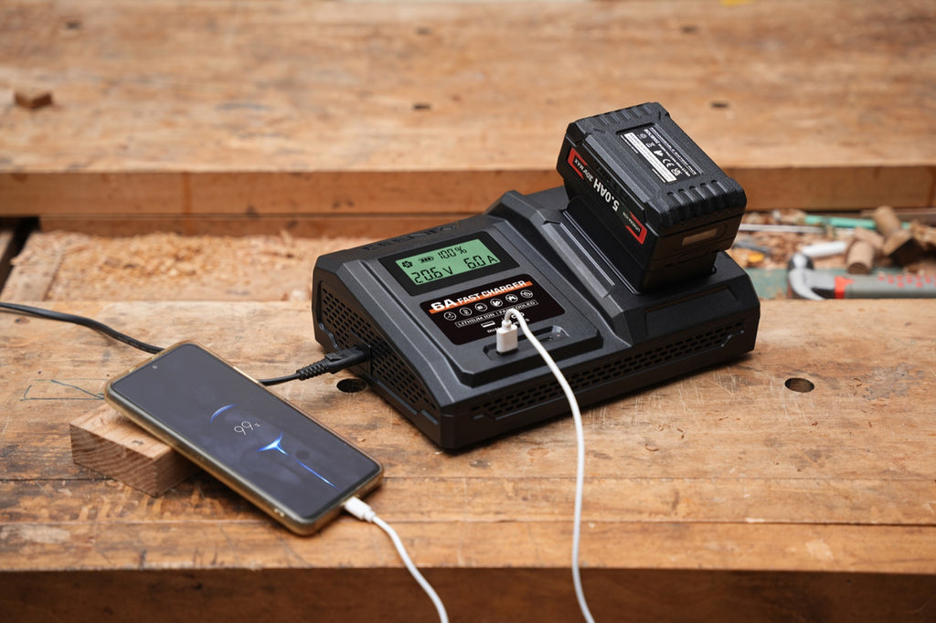 6 Amp Fast Charger for Black and Decker 20V Max Lithium-Ion Battery Pack