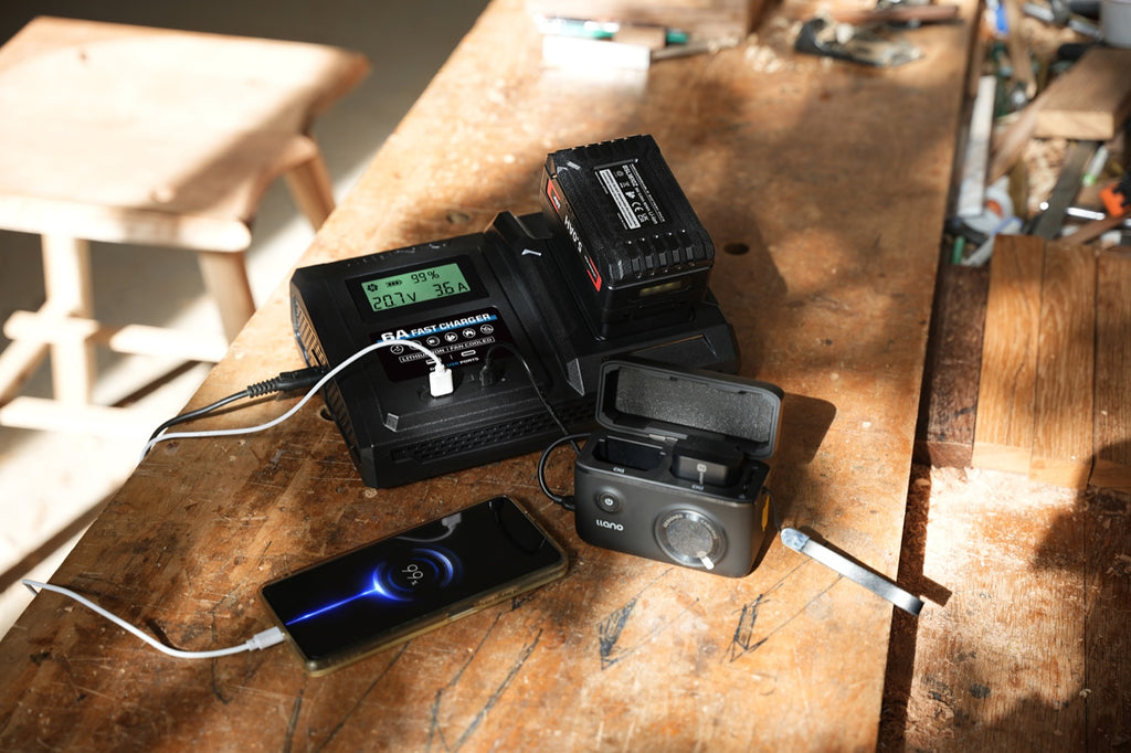 6 Amp Fast Charger for Bosch 18V Lithium-Ion Battery Pack