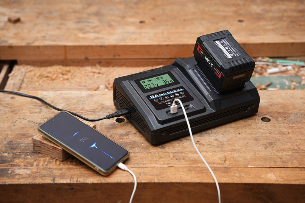 6 Amp Fast Charger for Bosch 18V Lithium-Ion Battery Pack