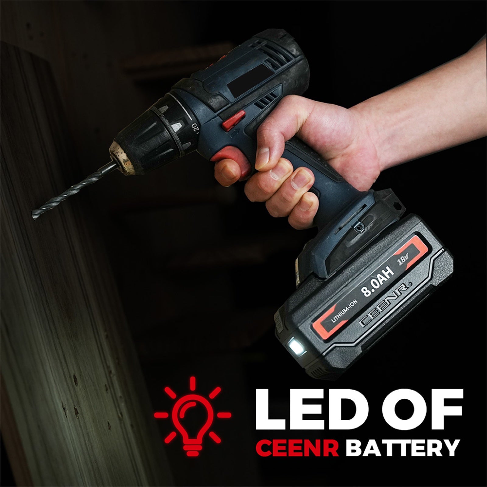 CEENR 8.0Ah Battery (with Lishen 21700 Cells) for Bosch 18V | Replacement Model BAT610G