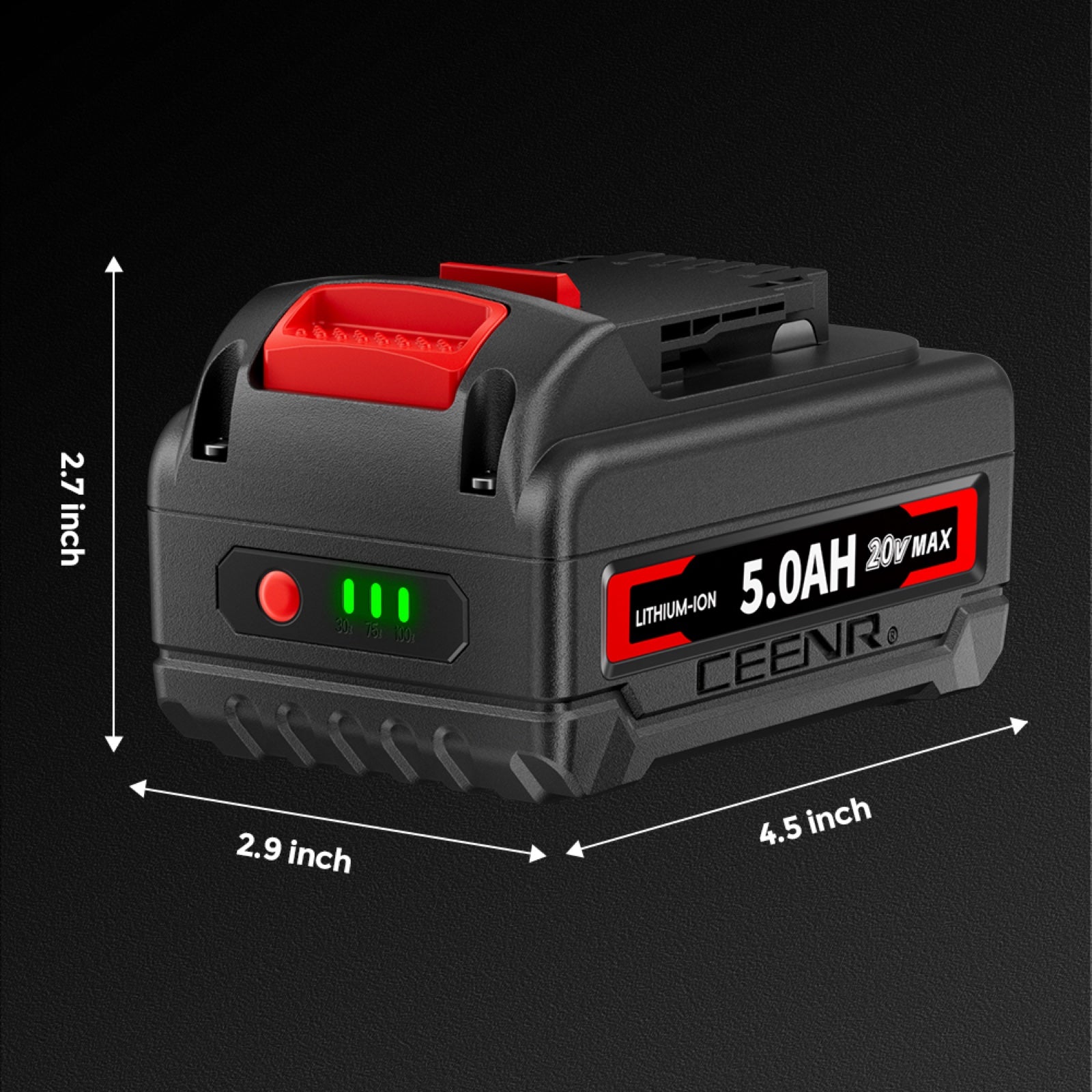 CEENR 5.0Ah Battery for DeWalt 20V Max | Replacement Model DCB200