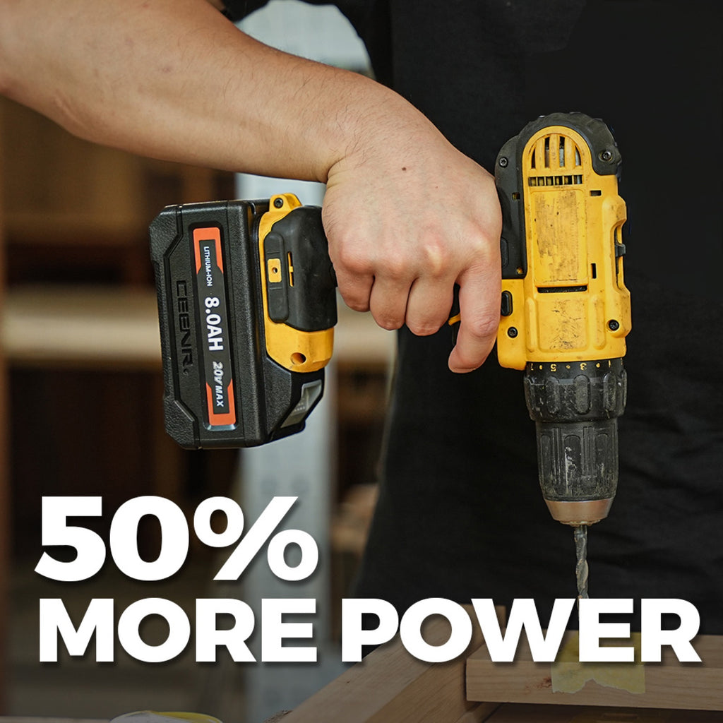 CEENR 8.0Ah Battery (with Lishen 21700 Cells) for DeWalt 20V Max | Replacement Model DCB200