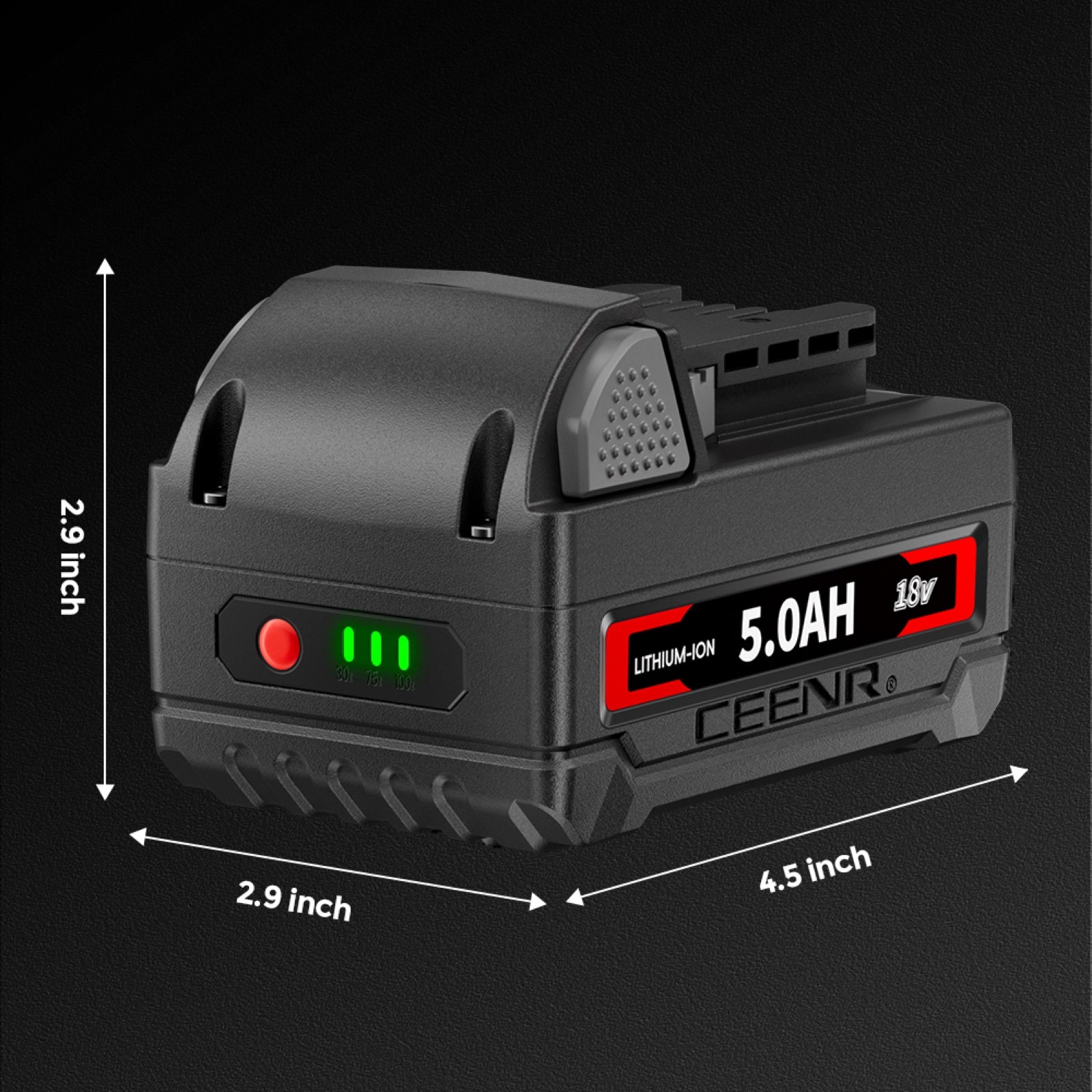 CEENR 5.0Ah Battery for Milwaukee 18V | Replacement Model M 18