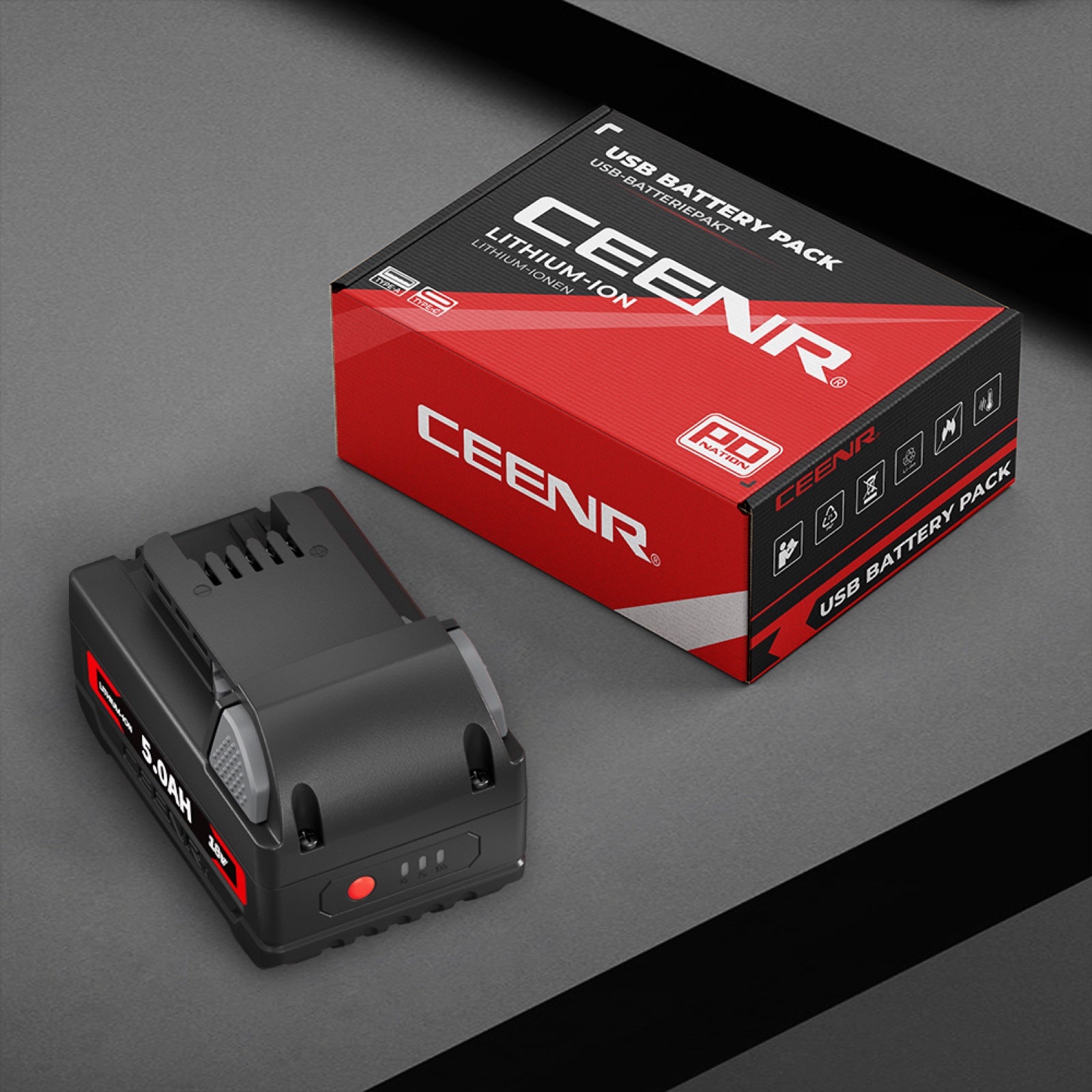 CEENR 5.0Ah Battery for Milwaukee 18V | Replacement Model M 18
