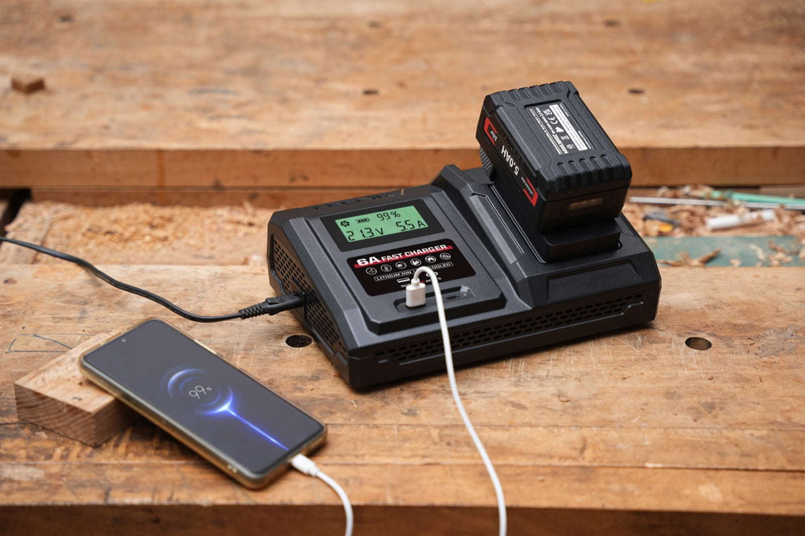 6 Amp Fast Charger for Milwaukee 18V Lithium-Ion Battery Pack