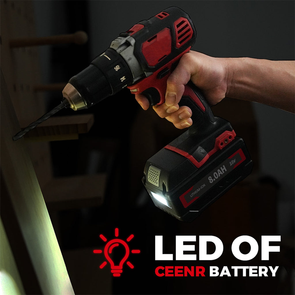 CEENR 8.0Ah Battery (with Lishen 21700 Cells) for Milwaukee 18V | Replacement Model M 18