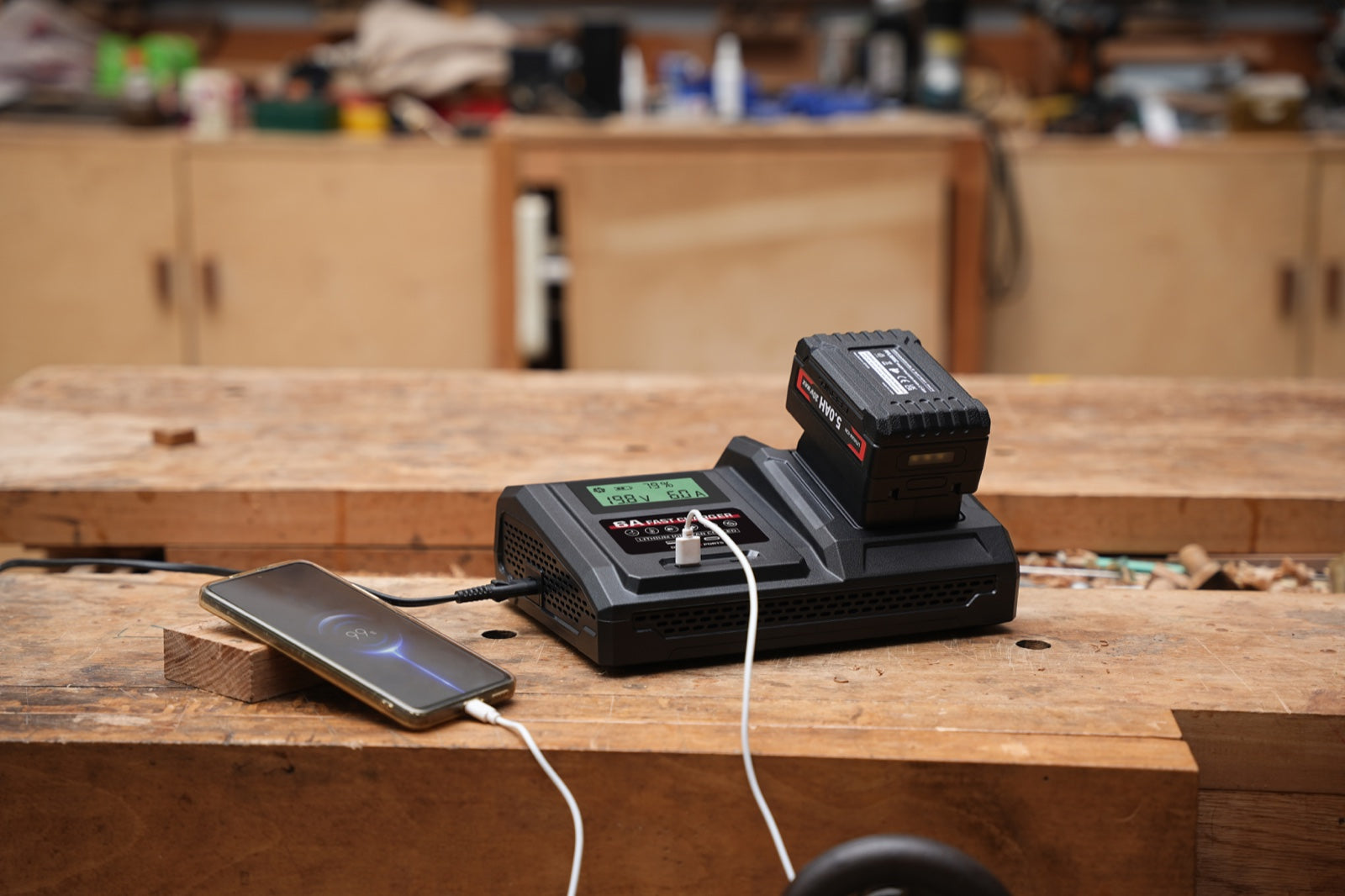 6 Amp Fast Charger for Porter Cable 20V Max Lithium-Ion Battery Pack