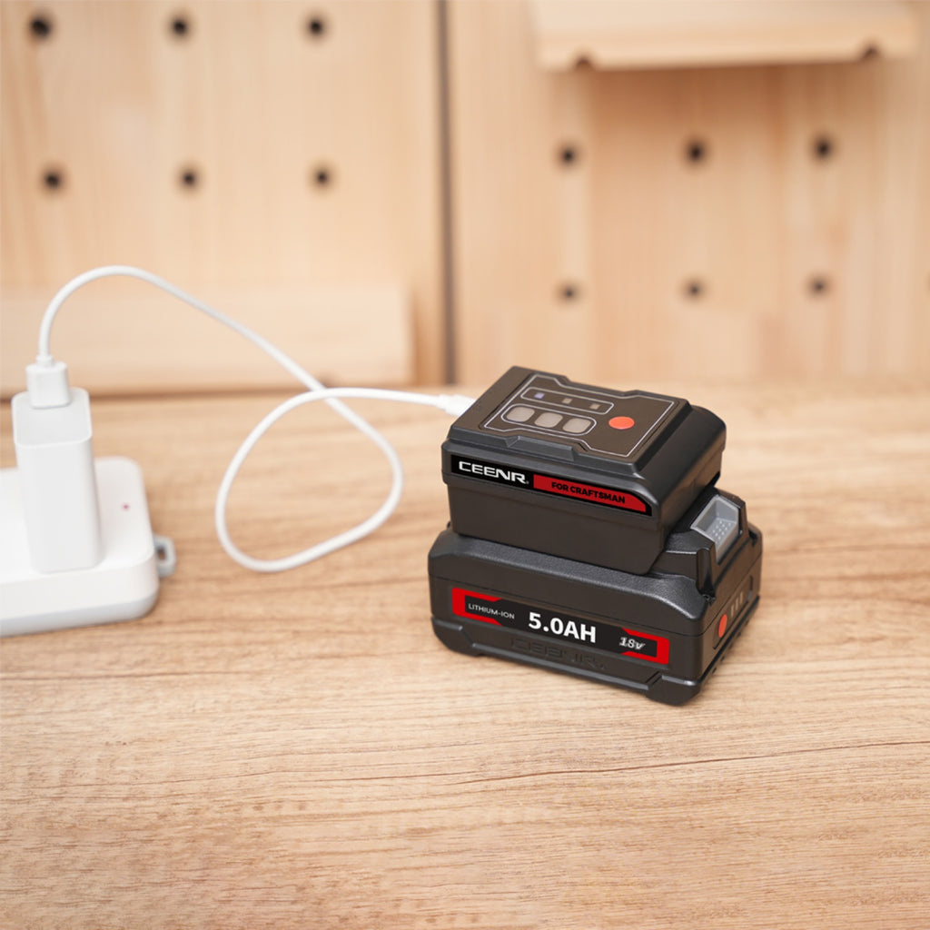 CEENR 45W USB-C Power Bank Adapter for Craftsman 20V Max Batteries