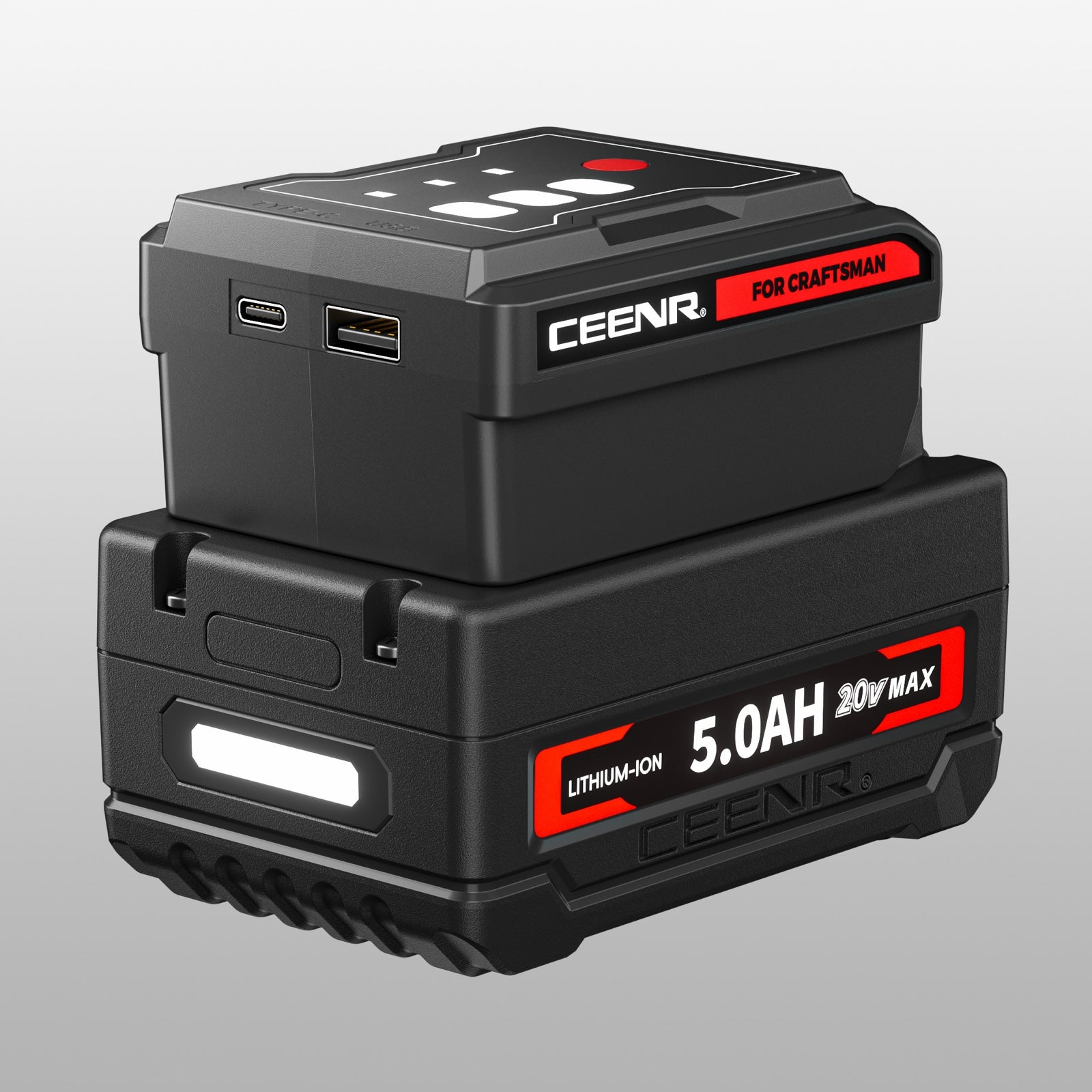 CEENR 45W USB-C Power Bank Adapter for Craftsman 20V Max Batteries