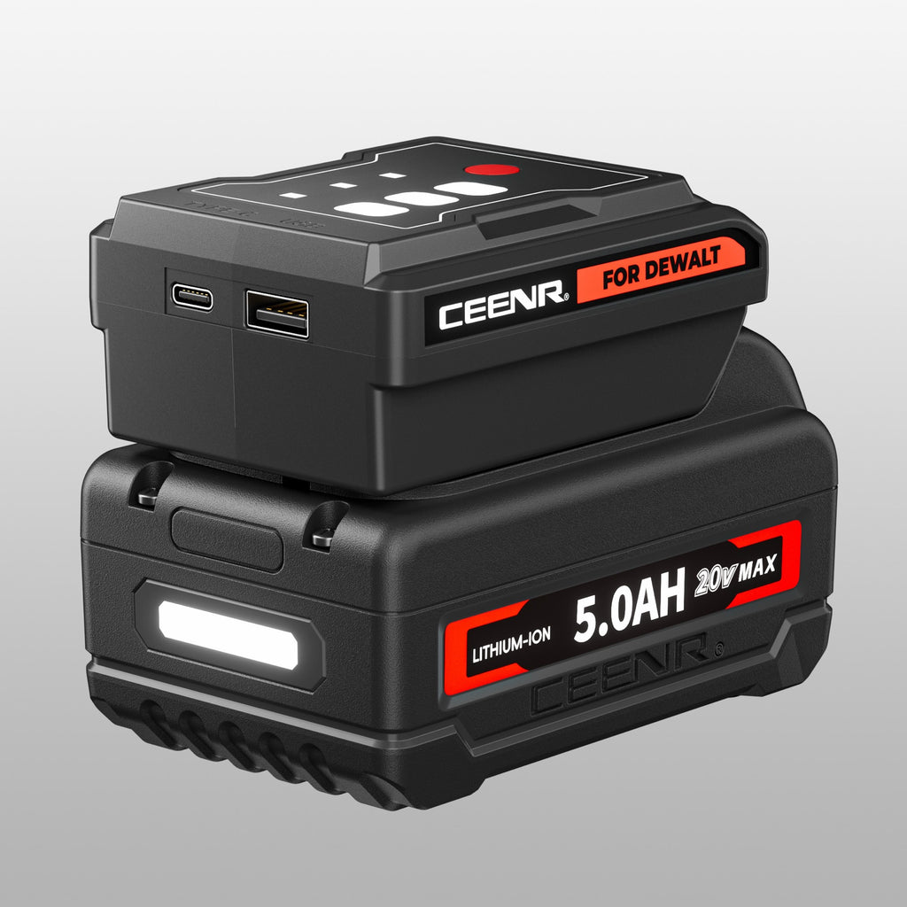 CEENR 45W USB-C Power Bank Adapter for DeWalt 20V Max Batteries