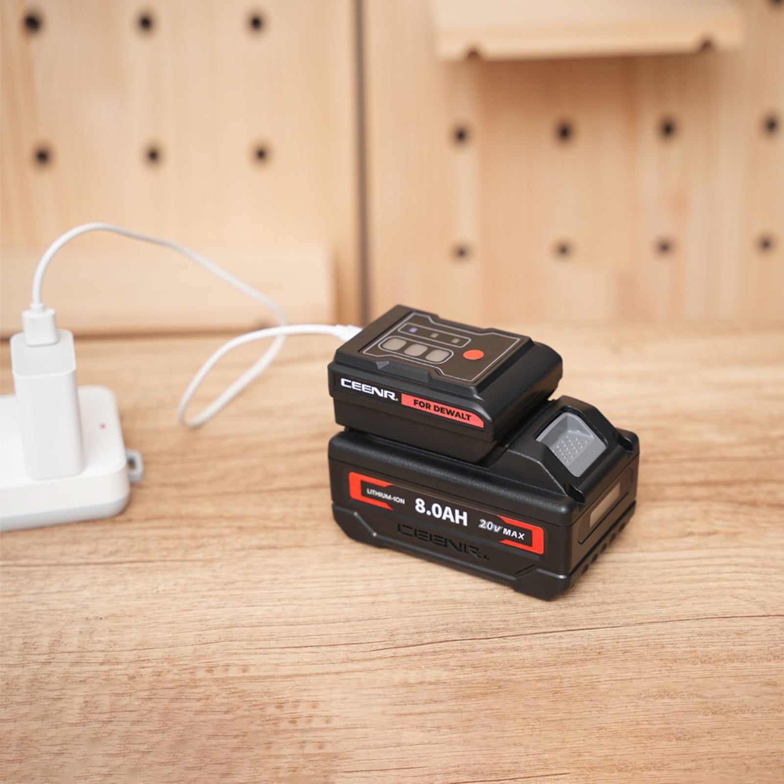 CEENR 45W USB-C Power Bank Adapter for DeWalt 20V Max Batteries
