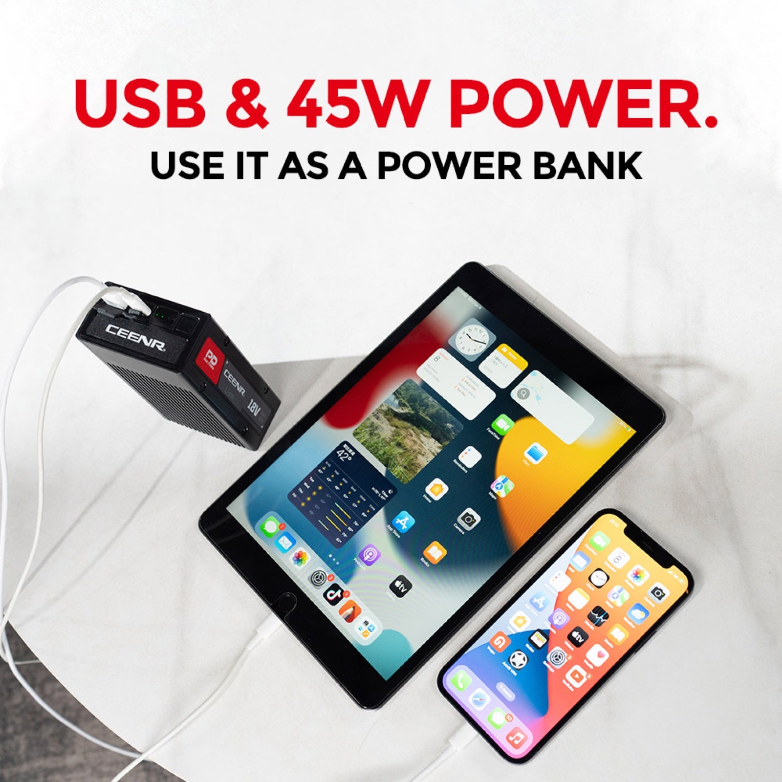 CEENR PDnation™ 4.0Ah Universal Power Tool Battery — 1,600+ Tools, USB-C