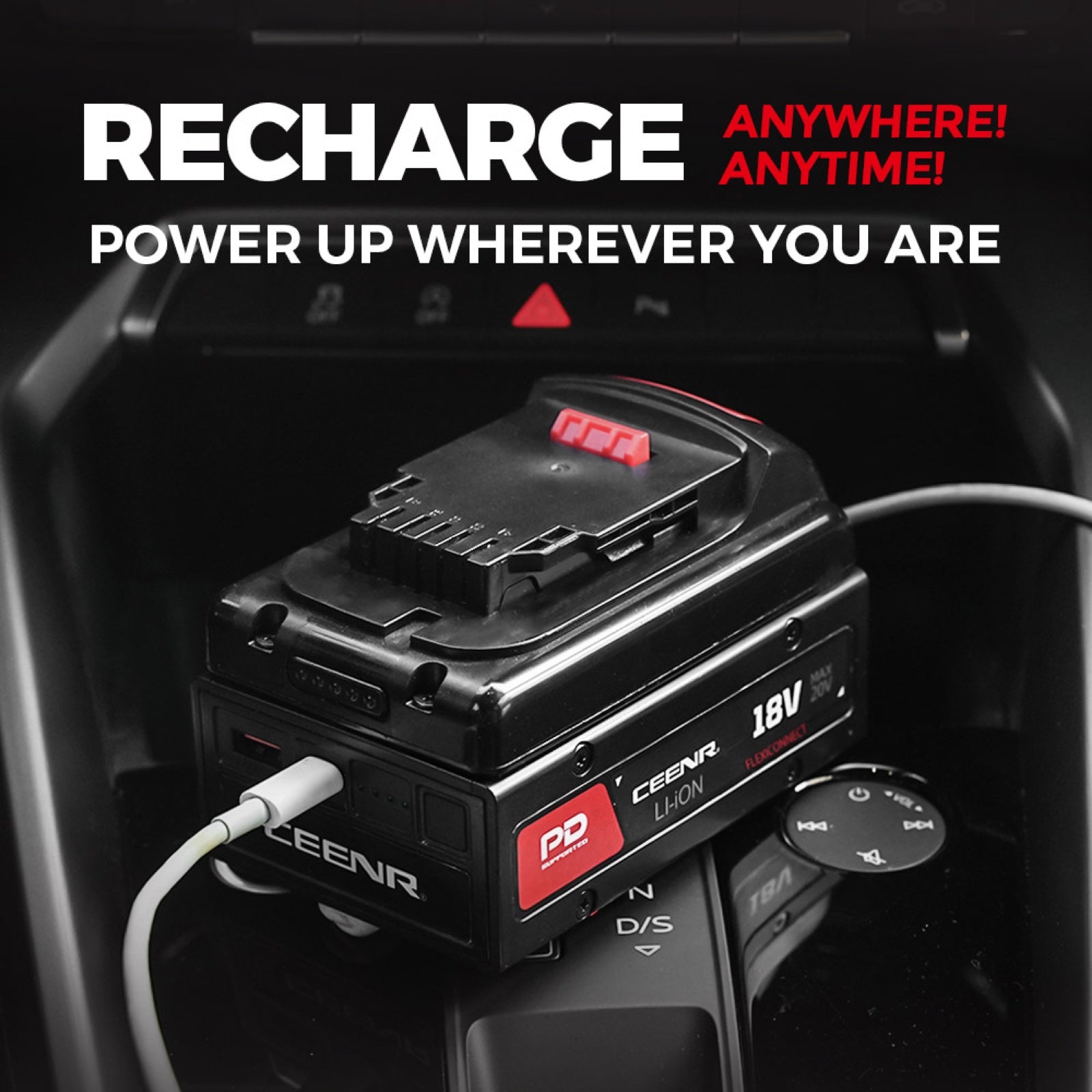 CEENR PDnation™ 4.0Ah Universal Power Tool Battery — 1,600+ Tools, USB-C