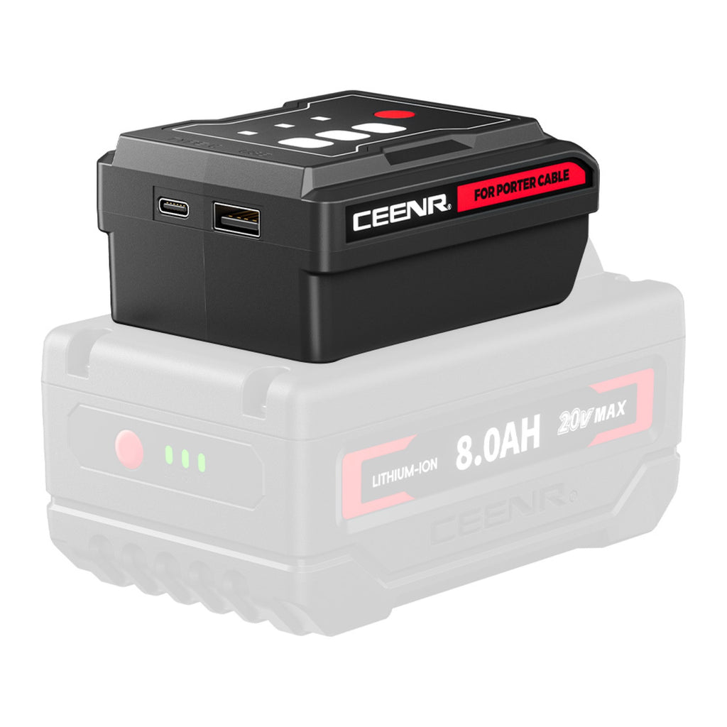 CEENR 45W USB-C Power Bank Adapter for Porter Cable 20V Max Batteries