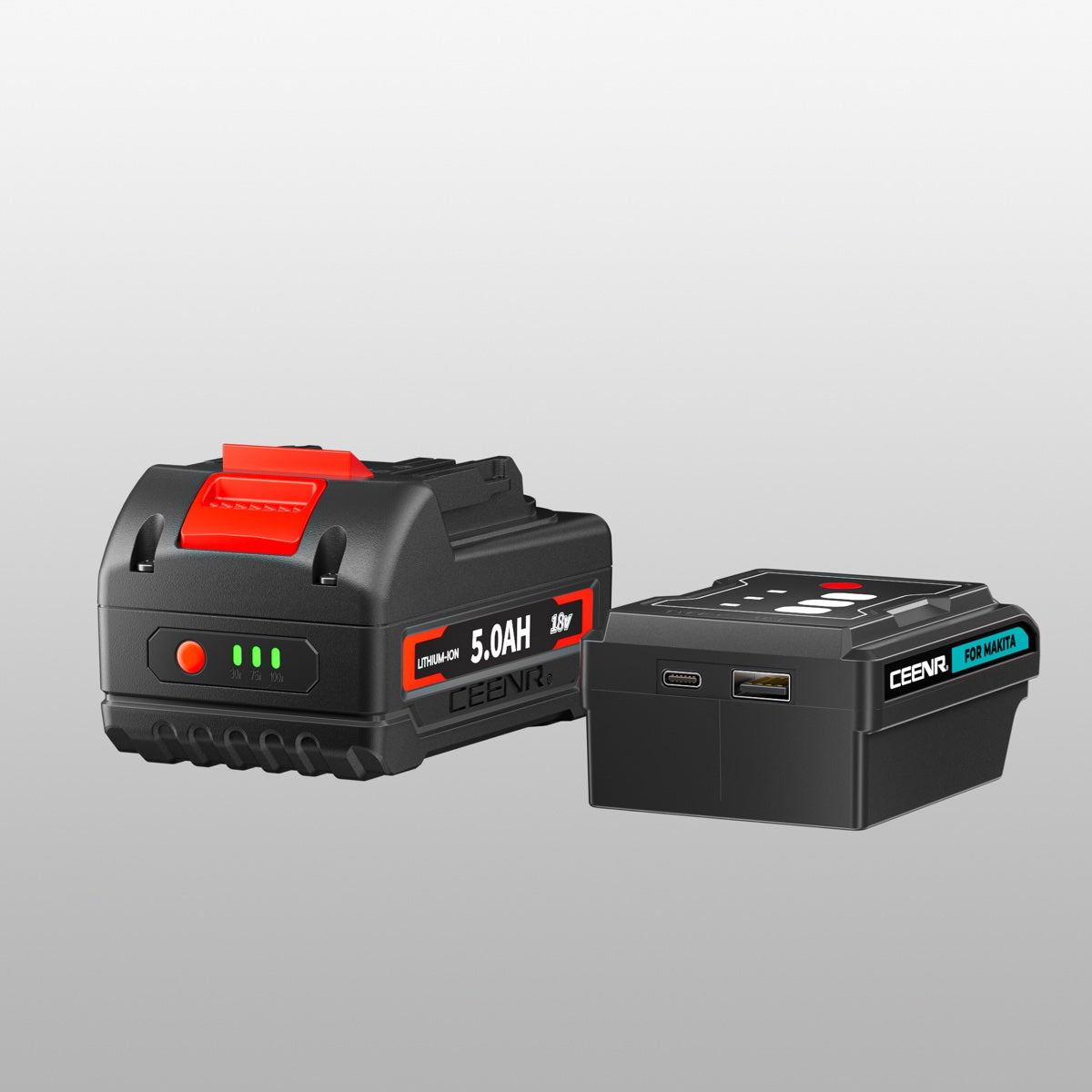 CEENR 45W USB-C Power Bank Adapter for Makita 18V Batteries
