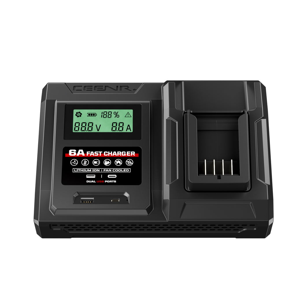6 Amp Fast Charger for Craftsman 20V Max Lithium-Ion Battery Pack