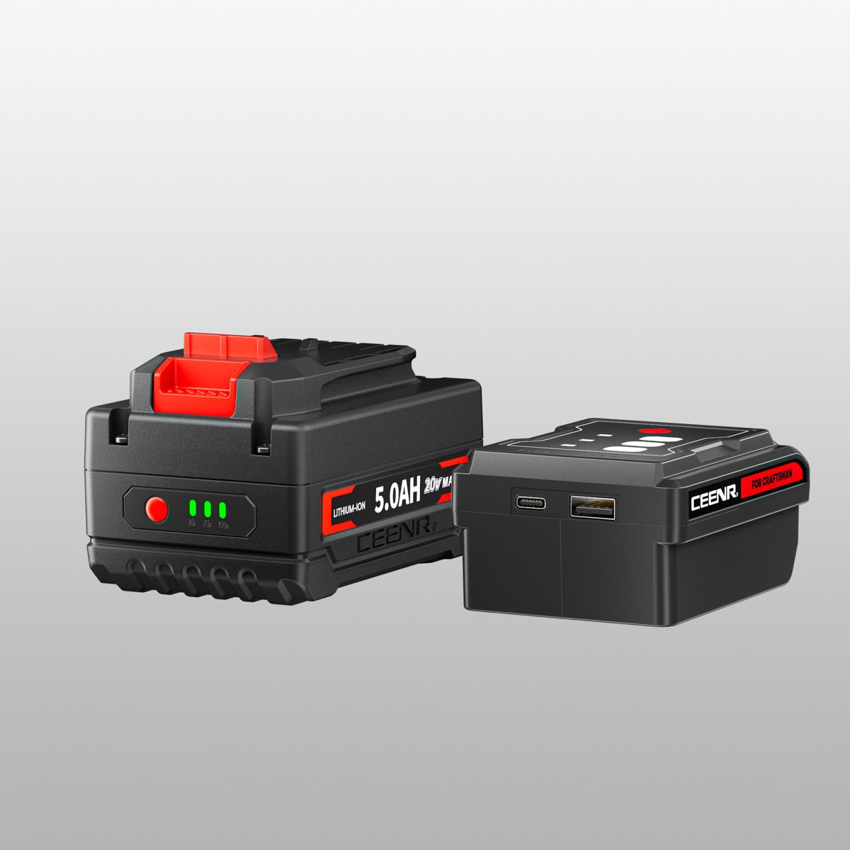 CEENR 45W USB-C Power Bank Adapter for Craftsman 20V Max Batteries