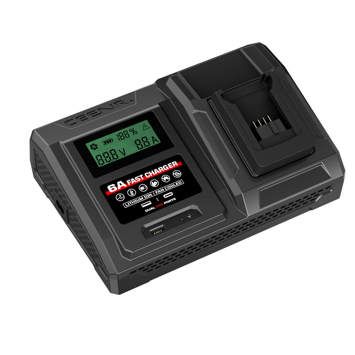 6 Amp Fast Charger for Milwaukee 18V Lithium-Ion Battery Pack