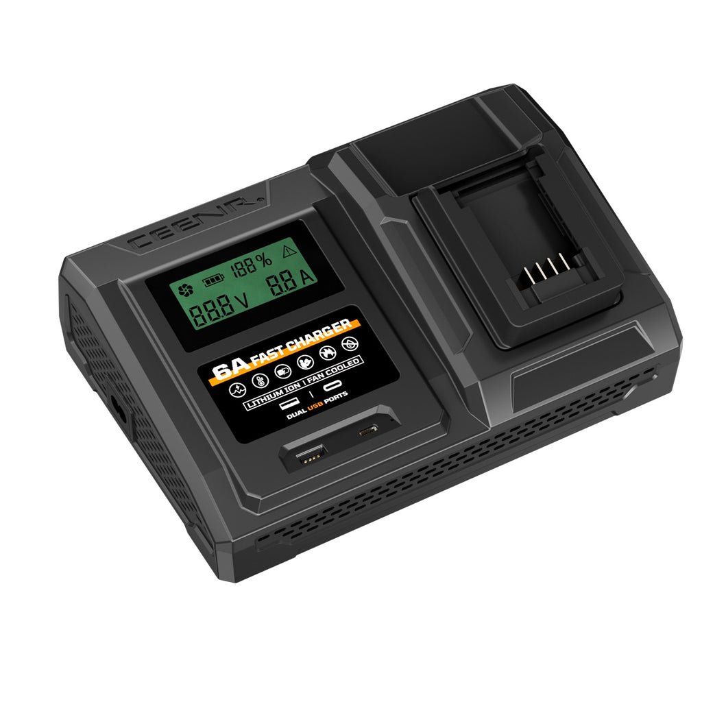 6 Amp Fast Charger for Black and Decker 20V Max Lithium-Ion Battery Pack